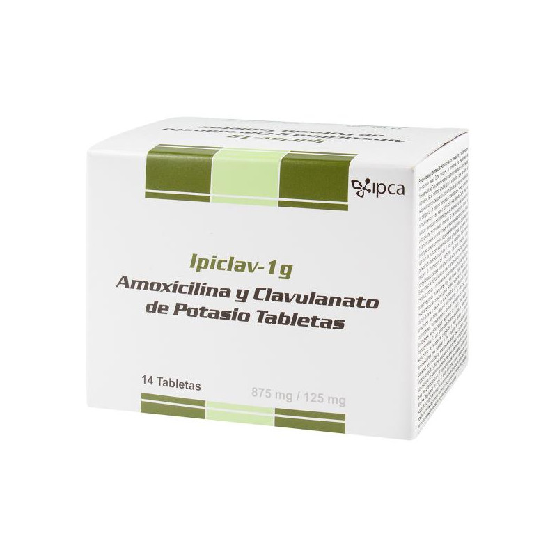 IPICLAV-1G 875/125 MGS X 14 TBS (AMOXICI ACIDOCLAVULANICO) IPICLAV-1G 875/125 MGS X 14 TBS (AMOXICI ACIDOCLAVULANICO)