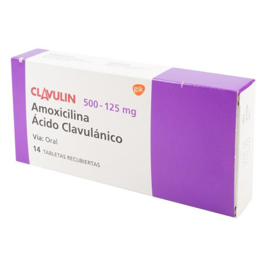 CLAVULIN 500 MG 14 TABLETAS (DA) AMOXICILINA ACIDO CLAVULANICO CLAVULIN 500 MG 14 TABLETAS (DA) AMOXICILINA ACIDO CLAVULANICO