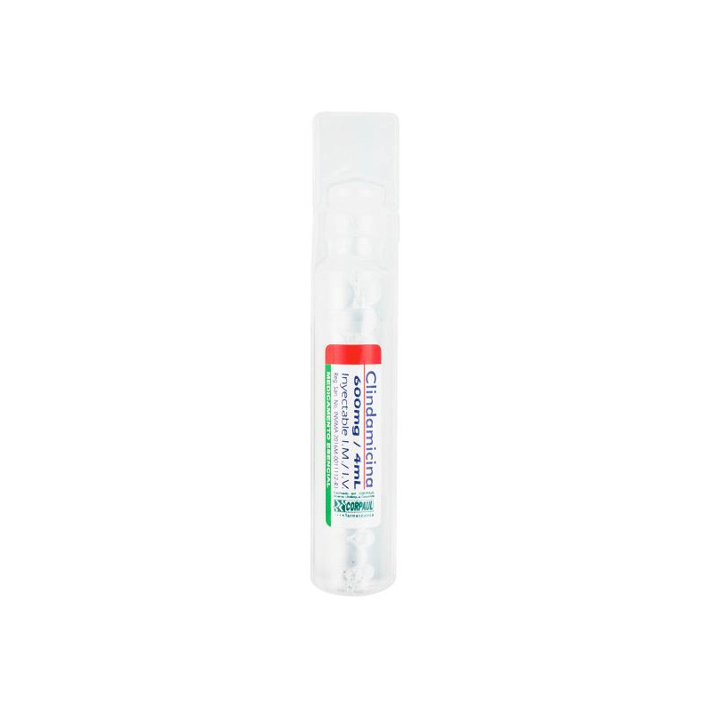 CLINDAMICINA 600 MG 4 ML AMP CORPAUL CLINDAMICINA 