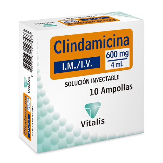 CLINDAMICINA 600 MG/4 ML 10 AMPOLLAS VT CLINDAMICINA CLINDAMICINA 600 MG/4 ML 10 AMPOLLAS VT CLINDAMICINA