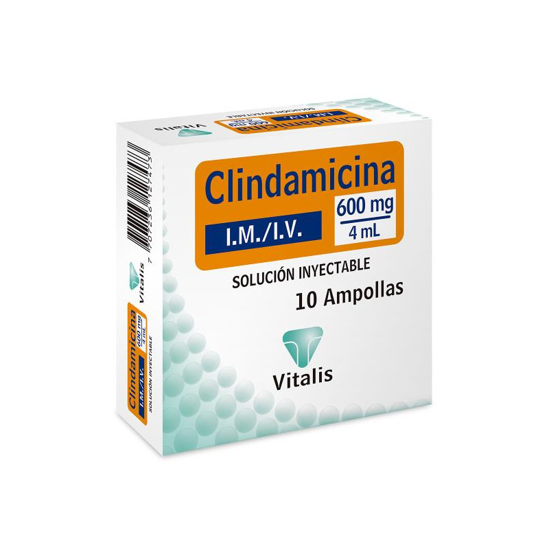 CLINDAMICINA 600 MG/4 ML 10 AMPOLLAS VT CLINDAMICINA CLINDAMICINA 600 MG/4 ML 10 AMPOLLAS VT CLINDAMICINA