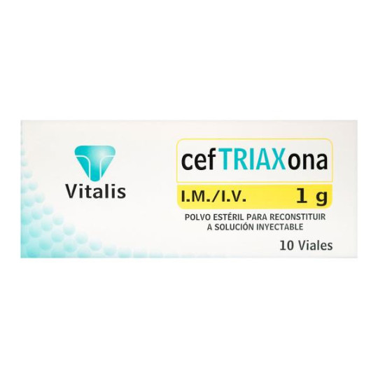 CEFTRIAXONA 1 G 10 AMPOLLAS VT CEFTRIAXONA