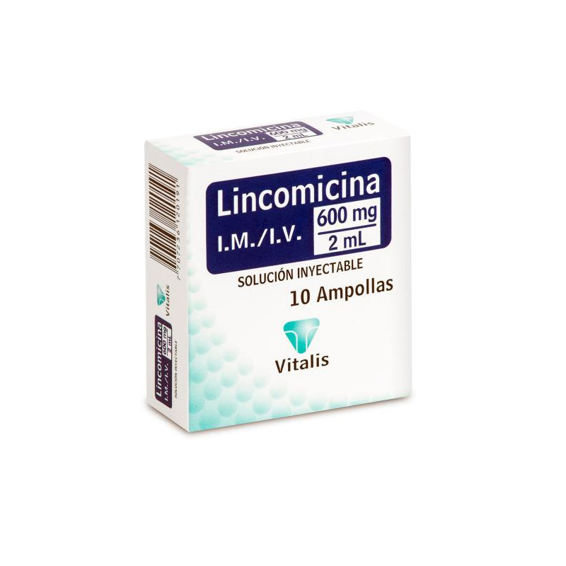 LINCOMICINA 600 MG/2ML 10 AMPOLLAS VT LINCOMICINA
