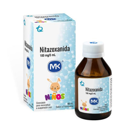 NITAZOXANIDA SUSP. 2% 100 MG 60 ML MK NITAZOXANIDA