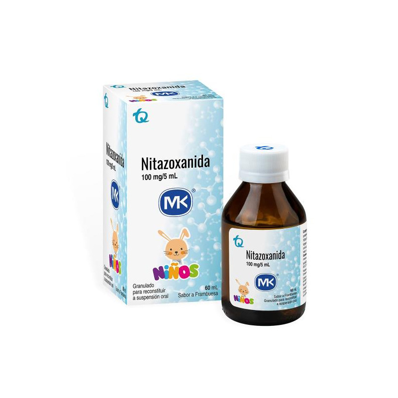 NITAZOXANIDA SUSP. 2% 100 MG 60 ML MK NITAZOXANIDA