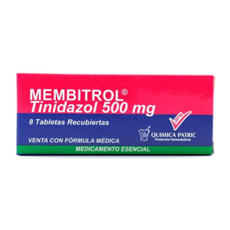 MEMBITROL 500 MILIGRAMOS 8 TABLETAS TINIDAZOL 