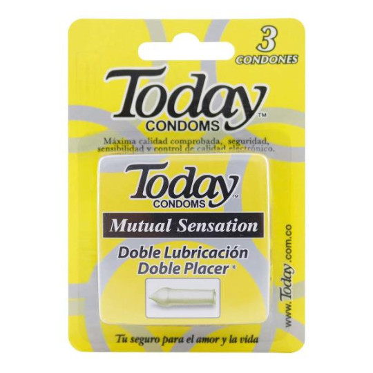 PRESERVAT.TODAY MUTUAL SENSATION 3 UDS PRESERVATIVOS
