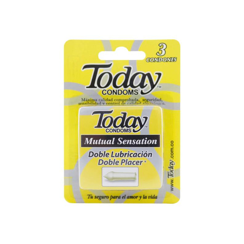 PRESERVAT.TODAY MUTUAL SENSATION 3 UDS PRESERVATIVOS