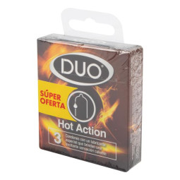 PRESERVAT.DUO HOT ACTION 3 UDS S.O PRESERVATIVOS