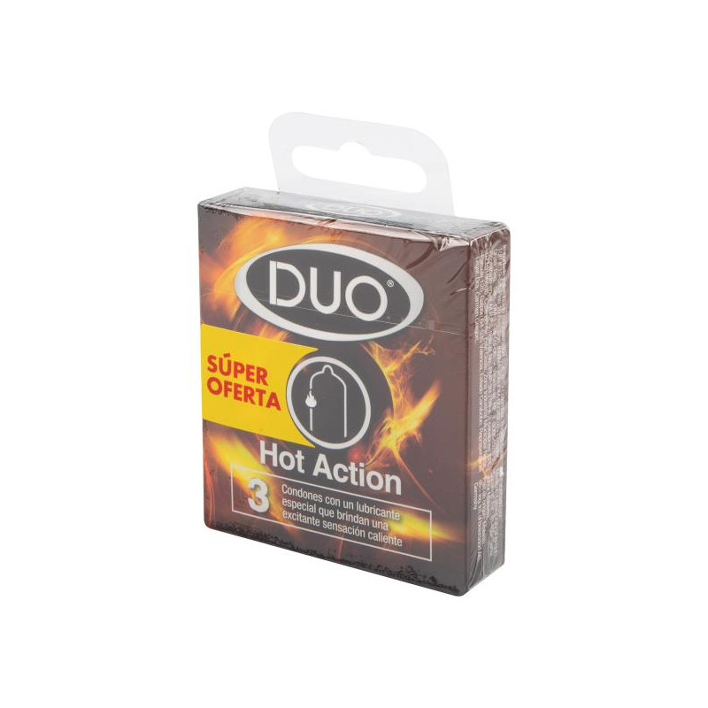 PRESERVAT.DUO HOT ACTION 3 UDS S.O PRESERVATIVOS