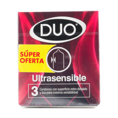 PRESERVAT.DUO ULTRASENSIBLE 3 UDS S.O PRESERVATIVOS