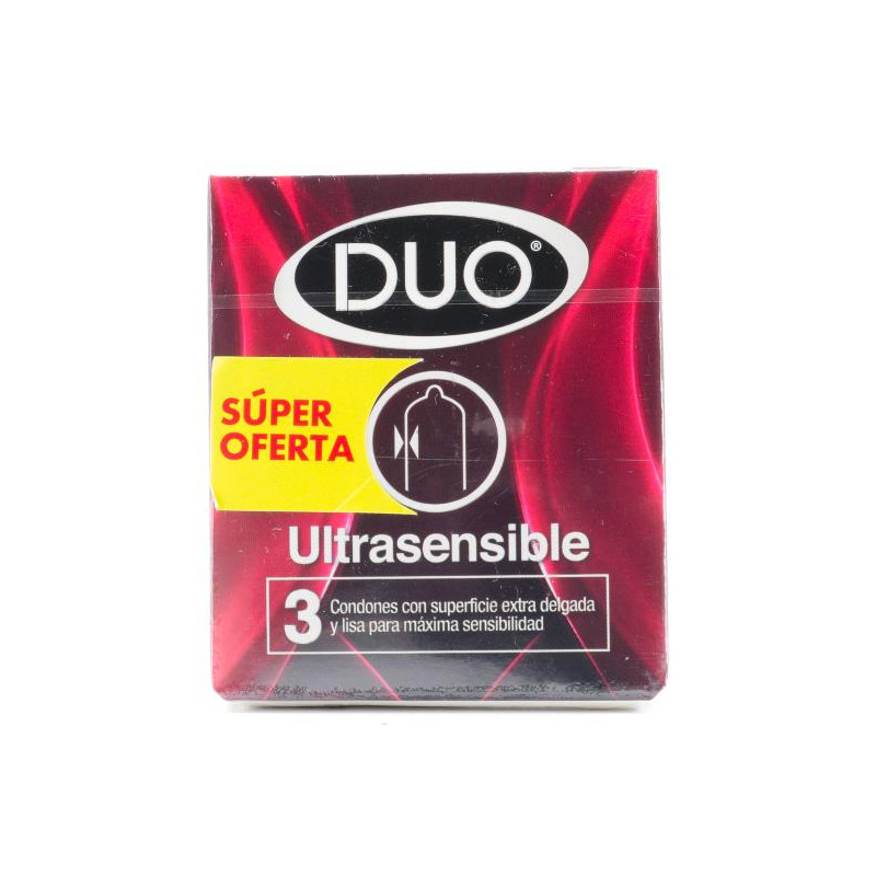 PRESERVAT.DUO ULTRASENSIBLE 3 UDS S.O PRESERVATIVOS