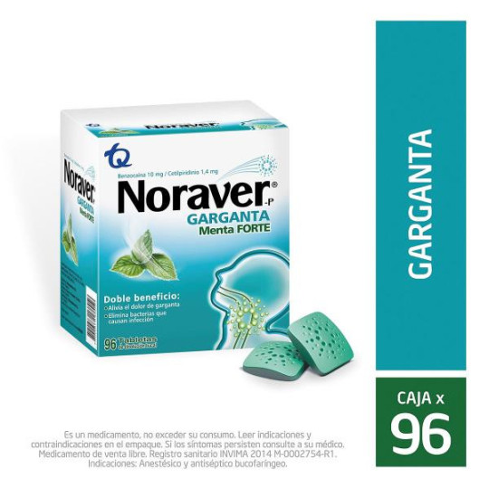 NORAVER MENTA / FORTE 96 PASTILLAS (A) FINELEFRINA IBUPROFE