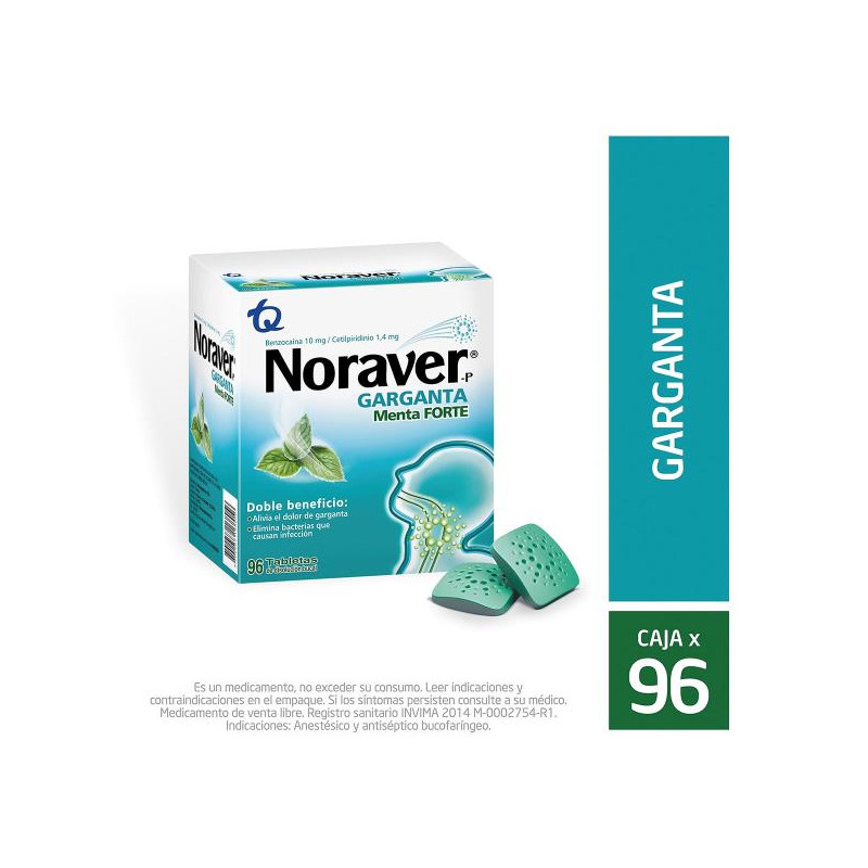 NORAVER MENTA / FORTE 96 PASTILLAS (A) FINELEFRINA IBUPROFE