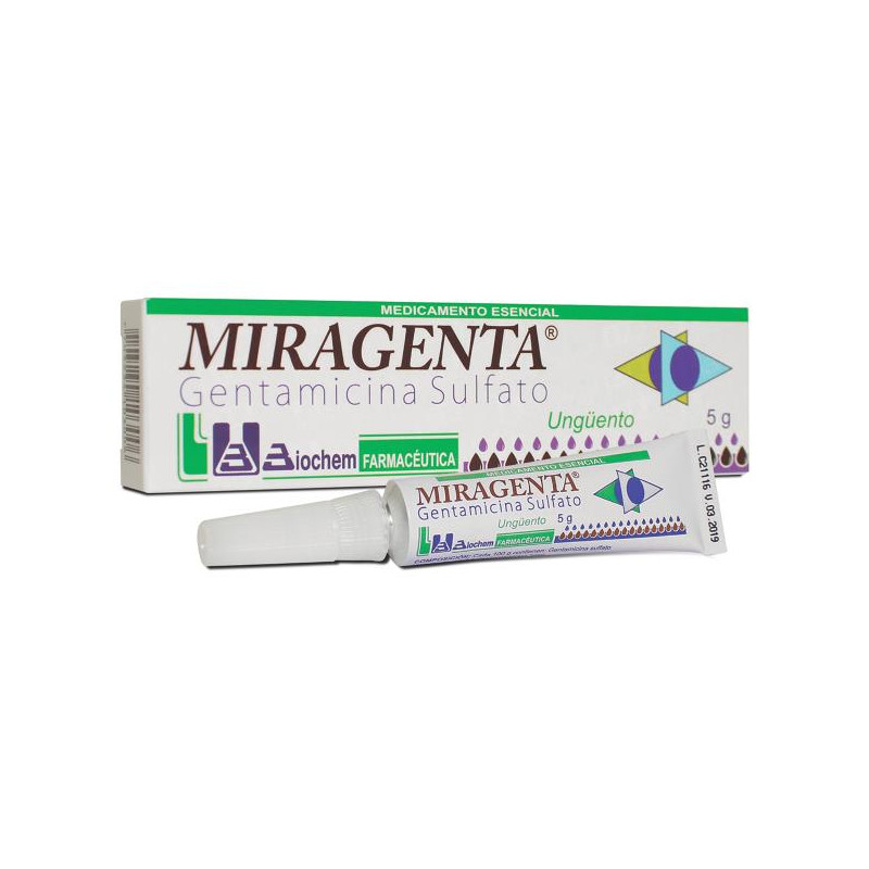 MIRAGENTA 5 GRS UNGUENTO GENTAMICINA MIRAGENTA 5 GRS UNGUENTO GENTAMICINA