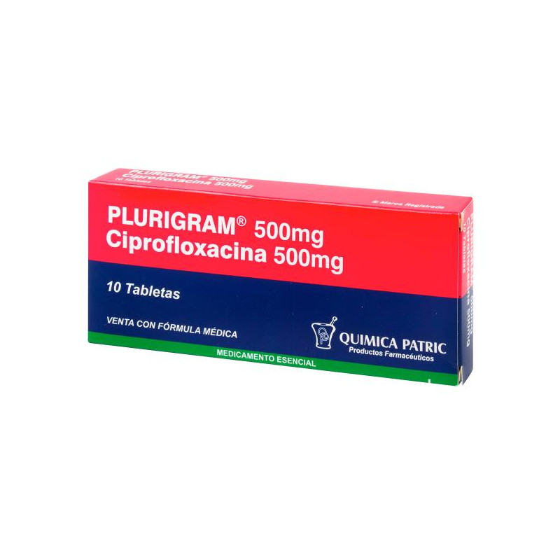 PLURIGRAM 10 TABLETAS CIPROFLOXACINA 