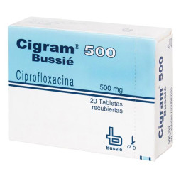 CIGRAM 500 MG 20 TABLETAS (A)(DA) CIPROFLOXACINA