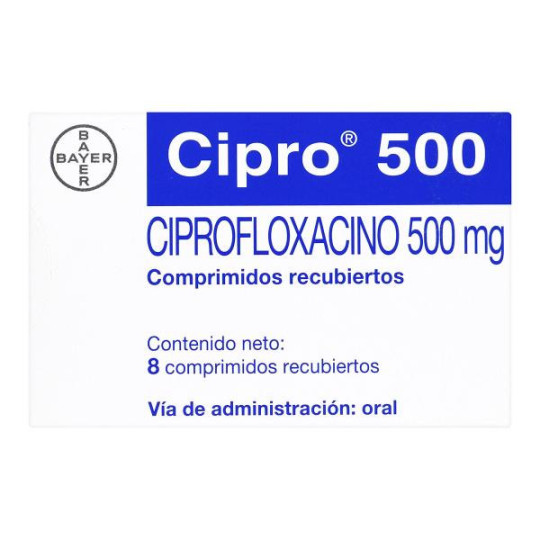 CIPRO 500 MG 8 TABLETAS (A)(DA) CIPROFLOXACINA CIPRO 500 MG 8 TABLETAS (A)(DA) CIPROFLOXACINA