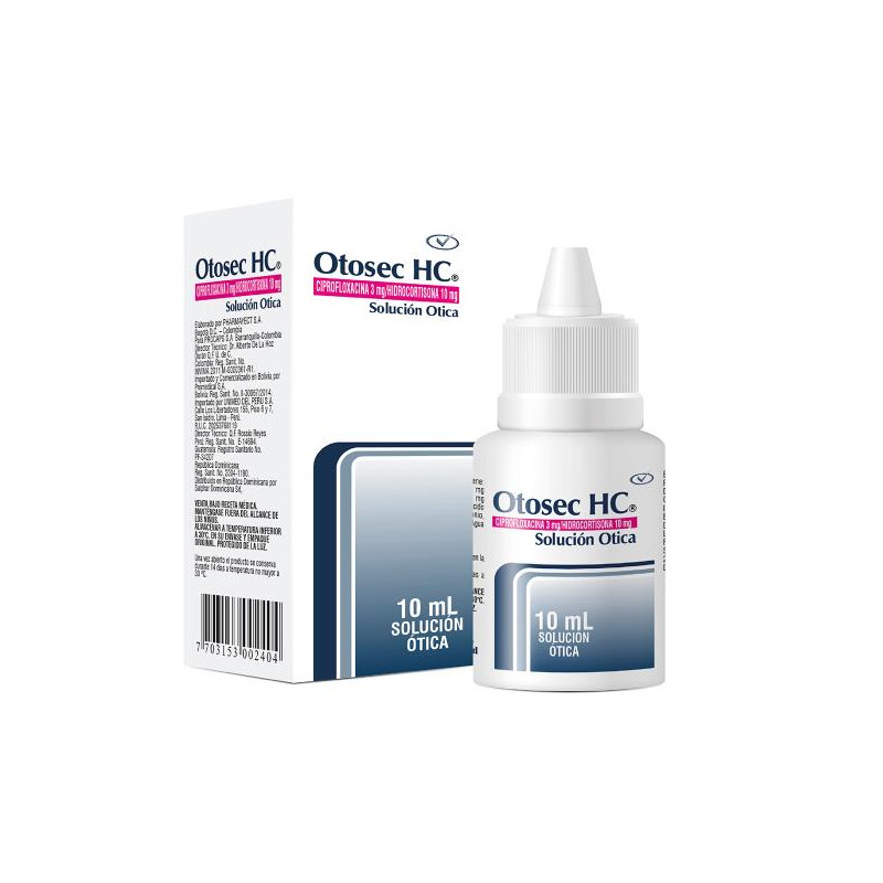 OTOSEC HC 0.3% GOTAS 10 ML CIPROFLOXACINA OTOSEC HC 0.3% GOTAS 10 ML CIPROFLOXACINA