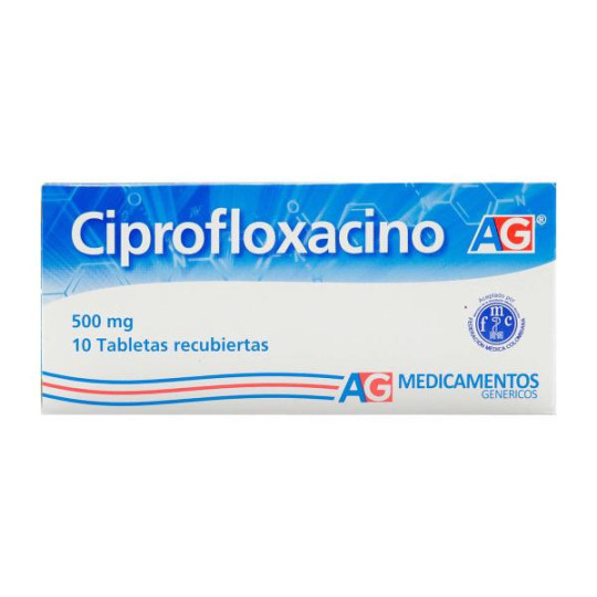 CIPROFLOXACINA 500 MG 10 TABLETAS AG CIPROFLOXACINA