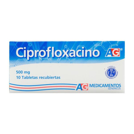CIPROFLOXACINA 500 MG 10 TABLETAS AG CIPROFLOXACINA