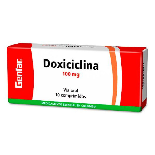 DOXICICLINA 100 MG 10 TABLETAS W DOXICICLINA