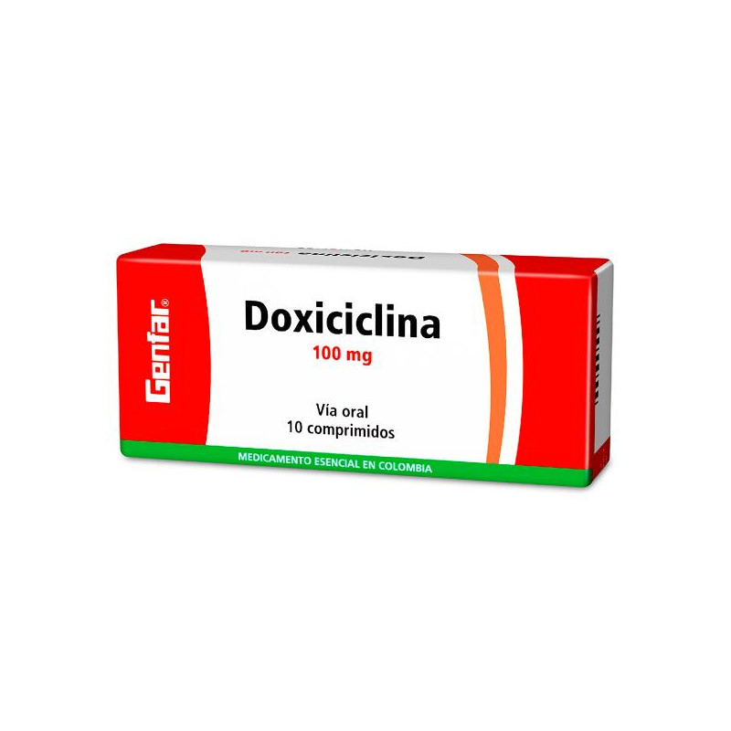 DOXICICLINA 100 MG 10 TABLETAS W DOXICICLINA
