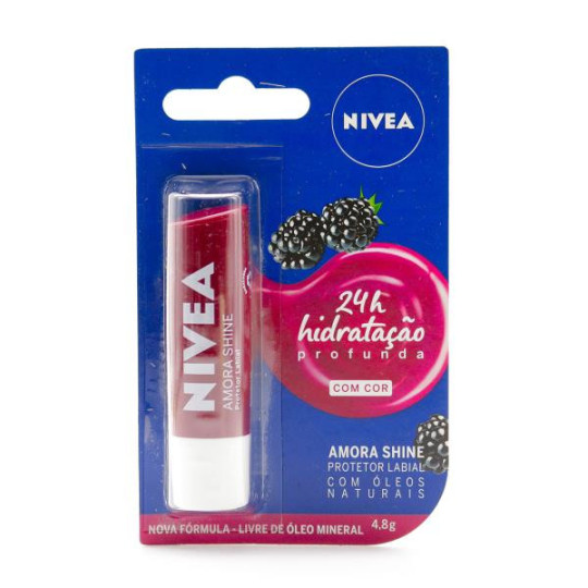 PROT.LABIAL NIVEA BLACKBERRY SHINE MORA PROTECTORES LABIALES 