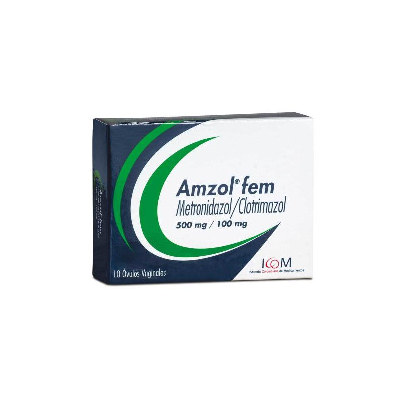 AMZOL FEM OVULOS 500/100 MGS X 10 UND (PUMCV) (METRONIDAZOL