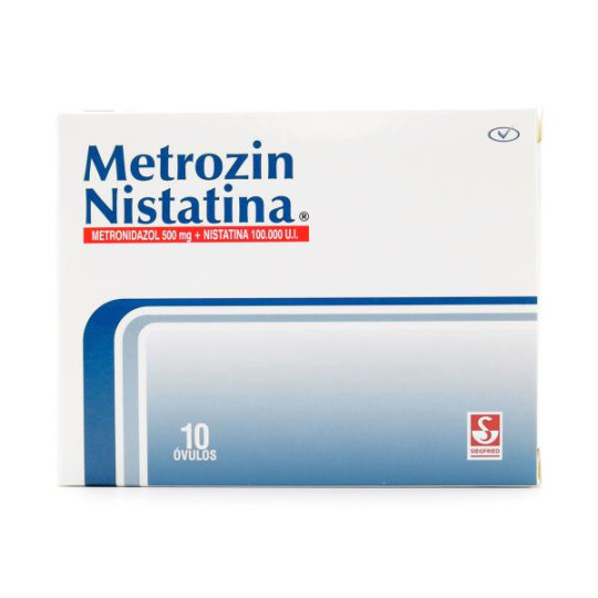 METROZIN NISTATINA 500 MG 10 OVULOS METRONIDAZOL METROZIN NISTATINA 500 MG 10 OVULOS METRONIDAZOL