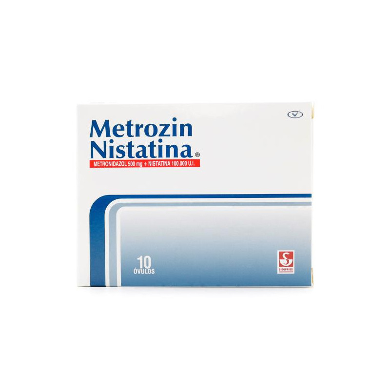 METROZIN NISTATINA 500 MG 10 OVULOS METRONIDAZOL METROZIN NISTATINA 500 MG 10 OVULOS METRONIDAZOL
