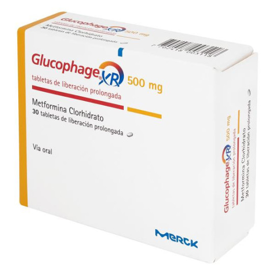 GLUCOPHAGE XR 500 MG 30 TBS (DA) METFORMINA