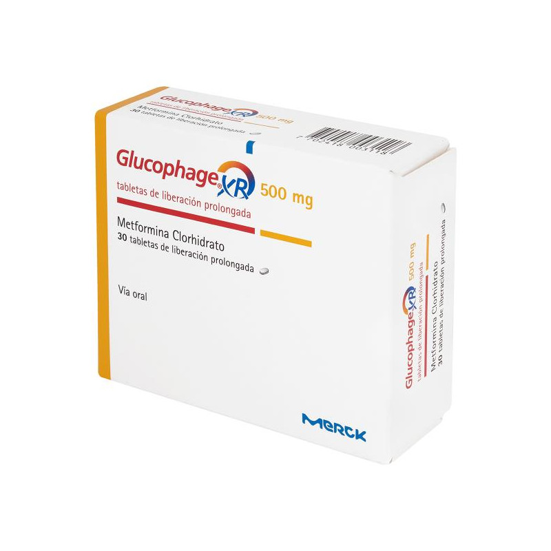 GLUCOPHAGE XR 500 MG 30 TBS (DA) METFORMINA