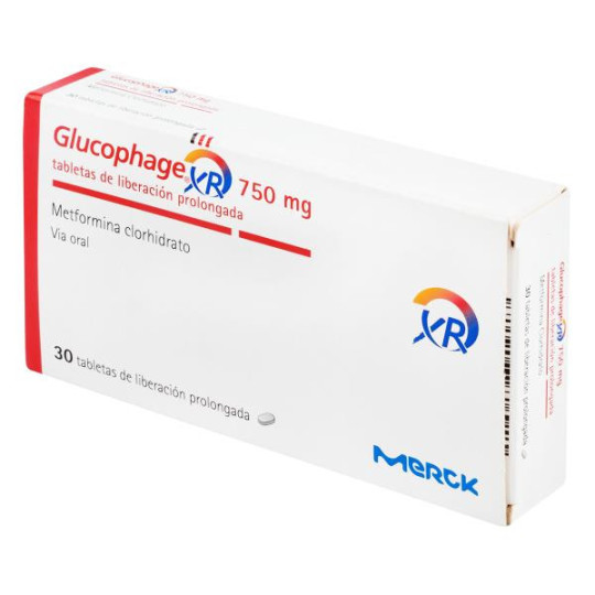 GLUCOPHAGE XR 750 MG 30 TBS (DA)(A) METFORMINA
