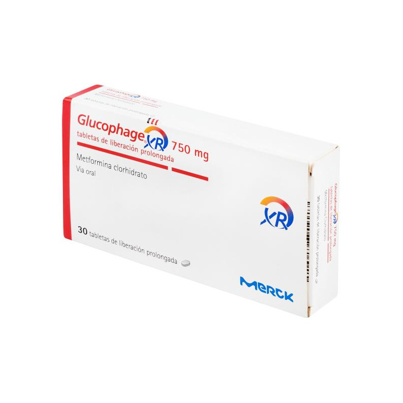 GLUCOPHAGE XR 750 MG 30 TBS (DA)(A) METFORMINA