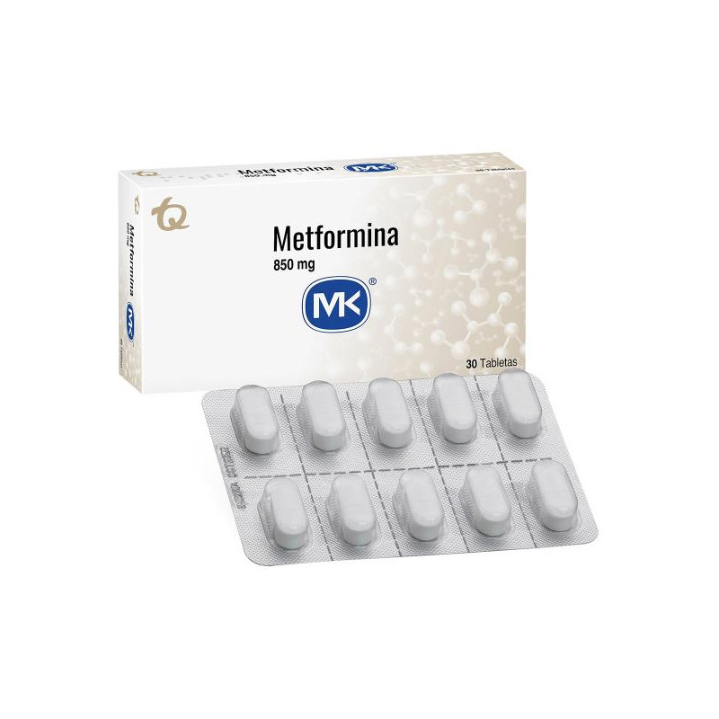 METFORMINA 850 MG 30 TABLETAS MK METFORMINA