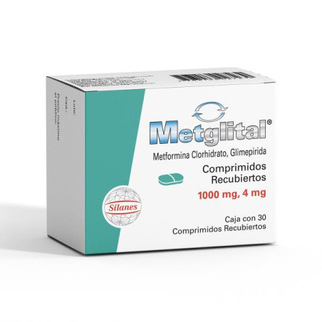 METGLITAL 4/1000 MG 30 TABLETAS (A) METFORMINA