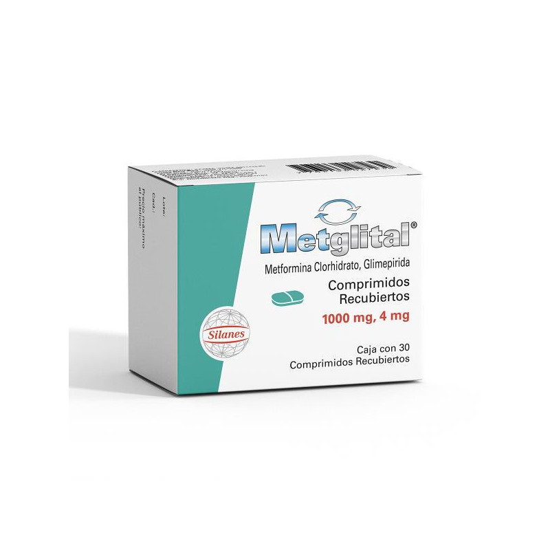 METGLITAL 4/1000 MG 30 TABLETAS (A) METFORMINA METGLITAL 4/1000 MG 30 TABLETAS (A) METFORMINA