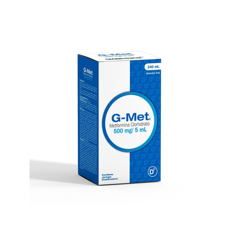 G-MET 500 MG SOLUCION ORAL 240 ML METFORMINA