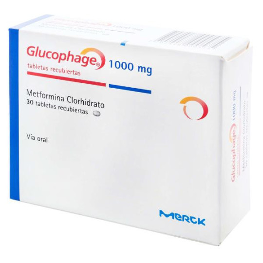 GLUCOPHAGE 1000 MG 30 TABLETAS (DA) METFORMINA