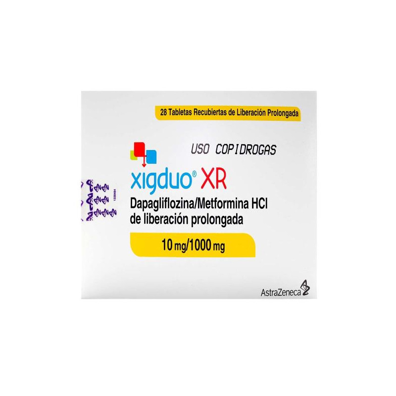 XIGDUO XR 10/1000 MG 28 TABLETAS (A) METFORMINA