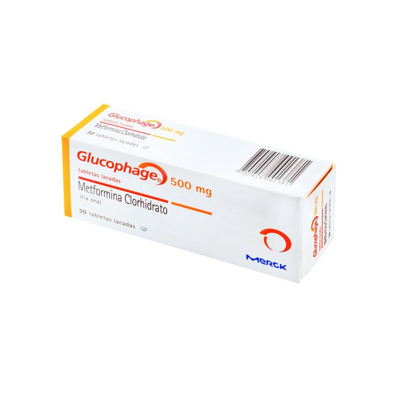 GLUCOPHAGE 500 MG 30 TABLETAS (DA) METFORMINA