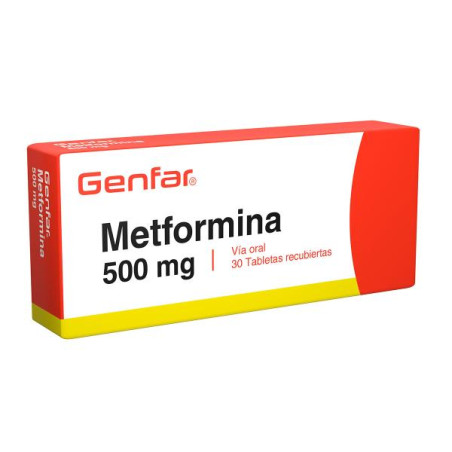 METFORMINA 500 MG 30 TABLETAS GF METFORMINA