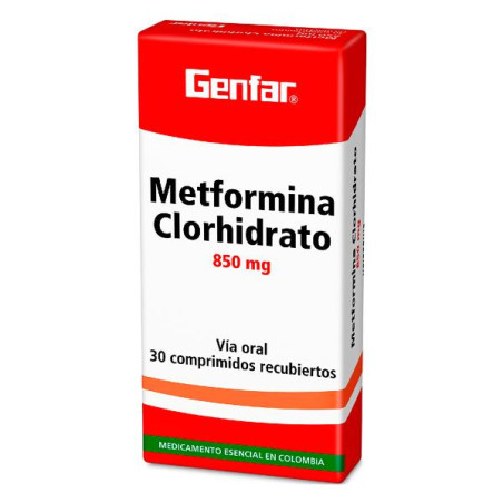 METFORMINA 850 MG 30 TABLETAS W METFORMINA