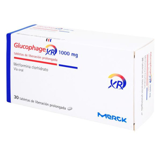 GLUCOPHAGE XR 1000 MG 30 TBS (A)(DA) METFORMINA