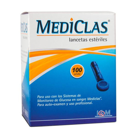 LANCETAS GLUCOMETRIA MEDICLAS 100 UDS (PUMCV)