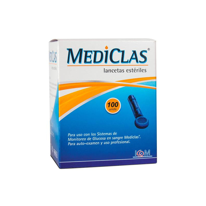 LANCETAS GLUCOMETRIA MEDICLAS 100 UDS (PUMCV)