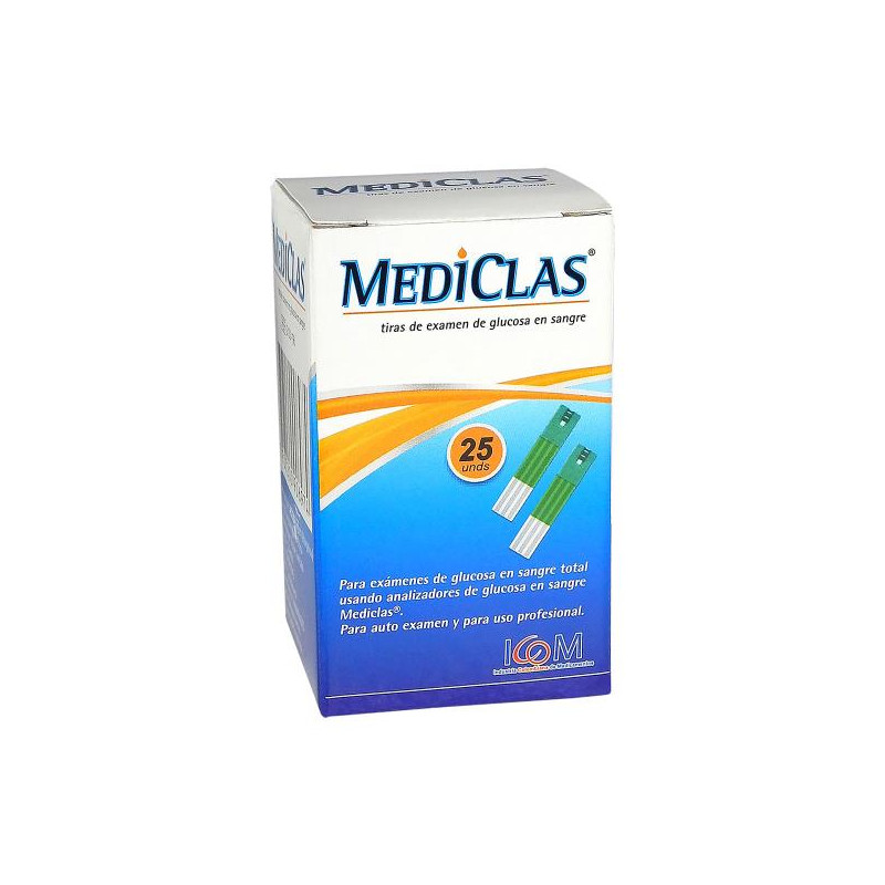 TIRAS REACTIVAS GLUCOM.MEDICLAS 25UDS (PUMCV)