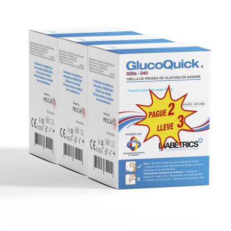 TIRAS REAC.GLUCOQUICK 50 PG 2 LLEVE 3(A) GLUCOMETRIA 