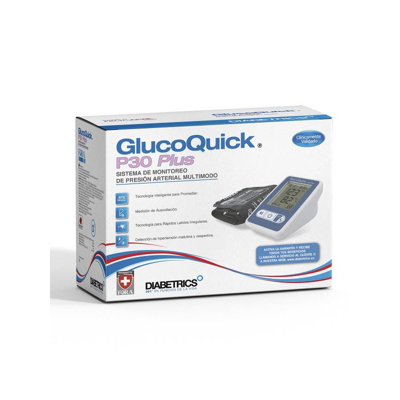 TENSIOMETRO GLUCOQUICK P30 PLUS (A) GLUCOMETRIA